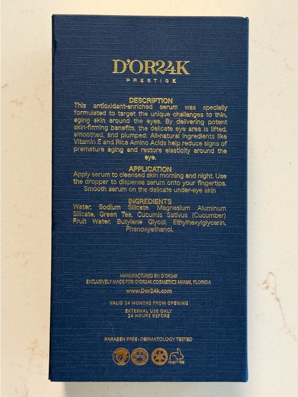 D’OR24K Prestige Eye Lift Silk Serum - Nano Technology - Picture 4 of 4